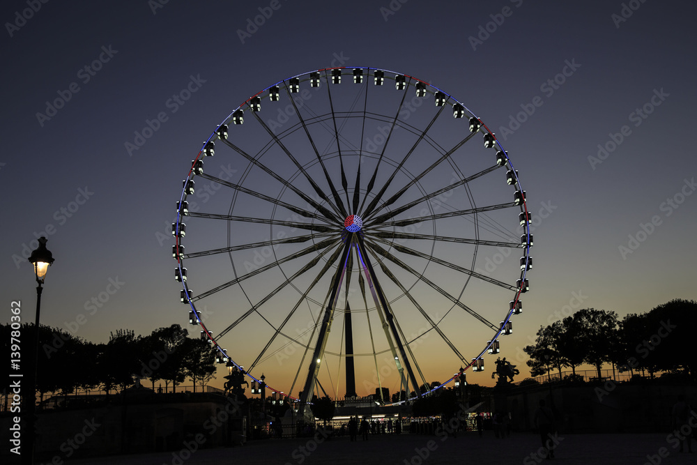 Ferris Wheel in Place de la Concord in Paris, France

