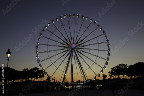 Ferris Wheel in Place de la Concord in Paris, France 