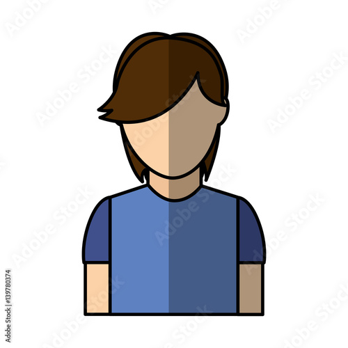 young man avatar character vector illustration design