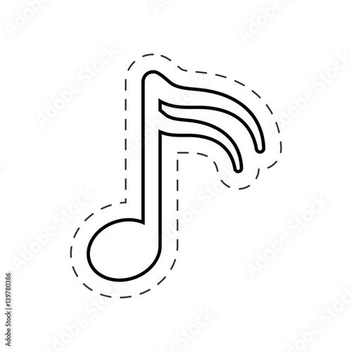 music note harmony cut line vector illustraiton eps 10