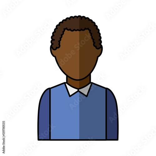 young man avatar character vector illustration design