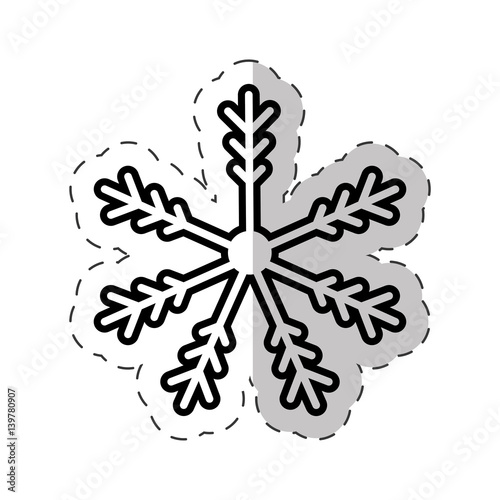 snowflakes winter cut line vector illustraiton eps 10
