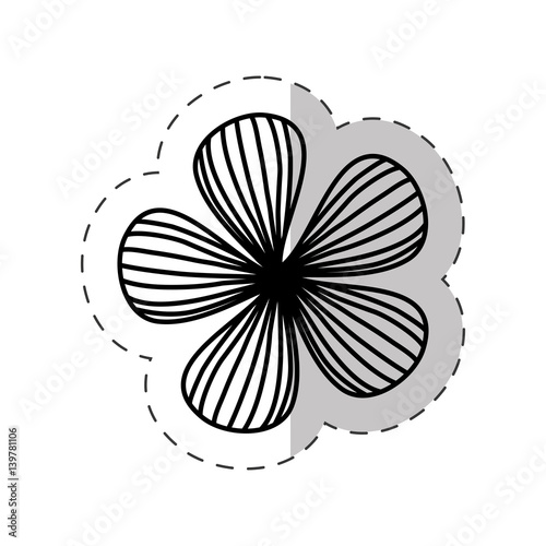 flower natural plant cut line vector illustraiton eps 10