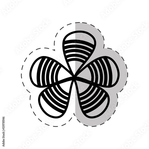 flower decoration petal cut line vector illustraiton eps 10