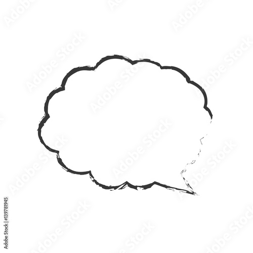 skecth bubble speech cloud vector illustration eps 10