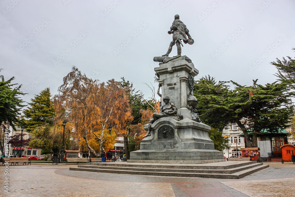  Monument in Punta Arenas, Chile.
