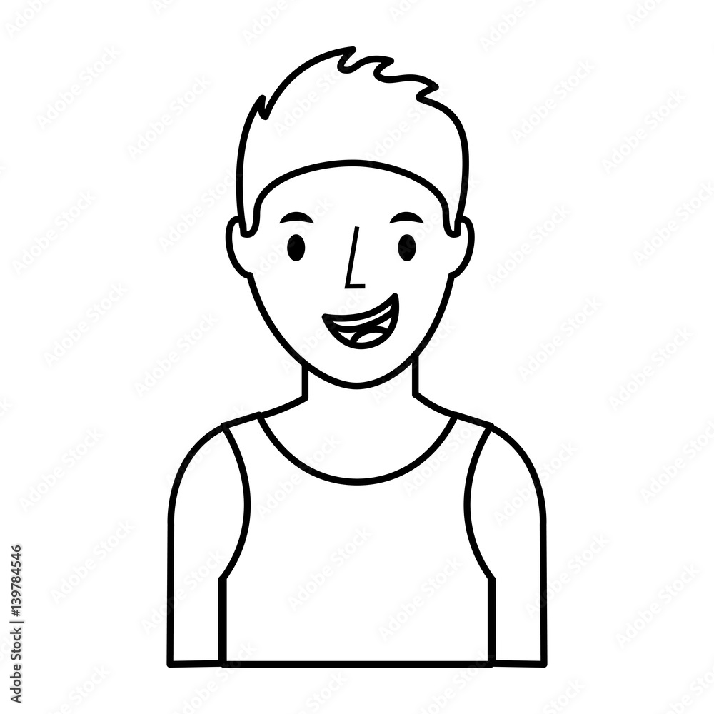 young man avatar character vector illustration design young man avatar character vector illustration design