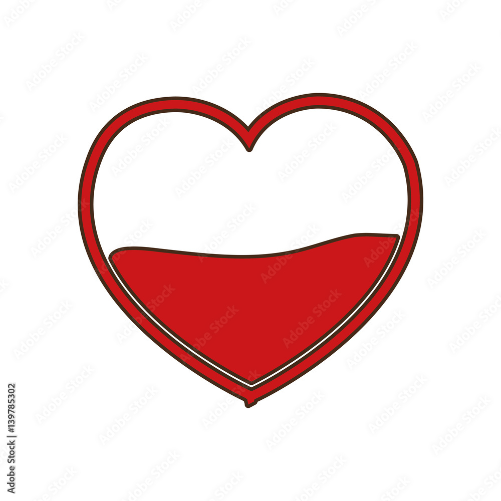 cartoon heart blood donation design vector illustration eps 10