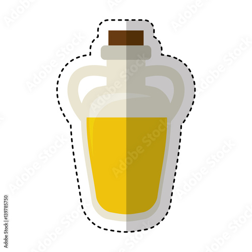 olive oil bottle isolated icon vector illustration design