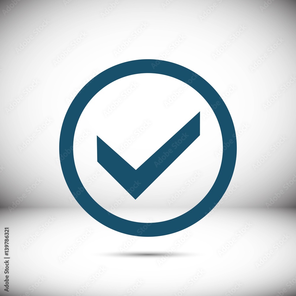 check icon stock vector illustration flat design check icon stock vector illustration flat design