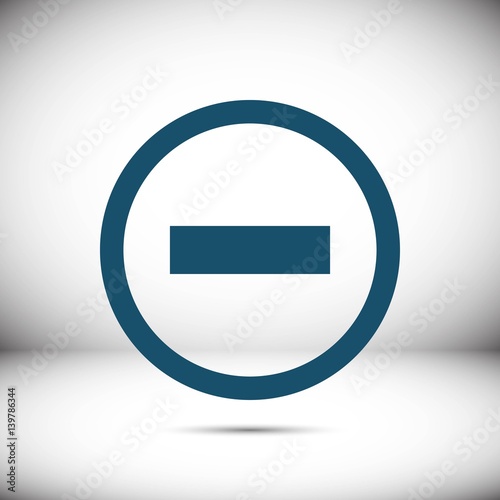 minus icon stock vector illustration flat design