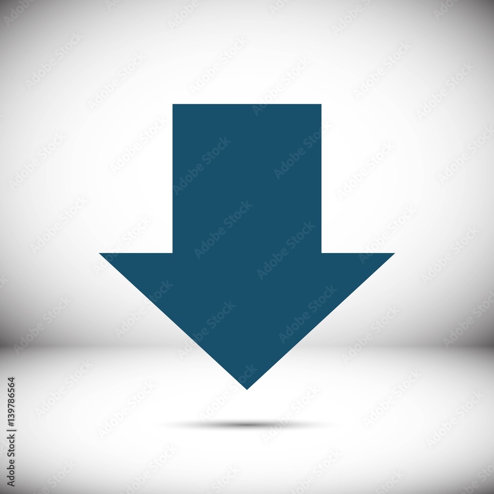 download icon stock vector illustration flat design download icon stock vector illustration flat design