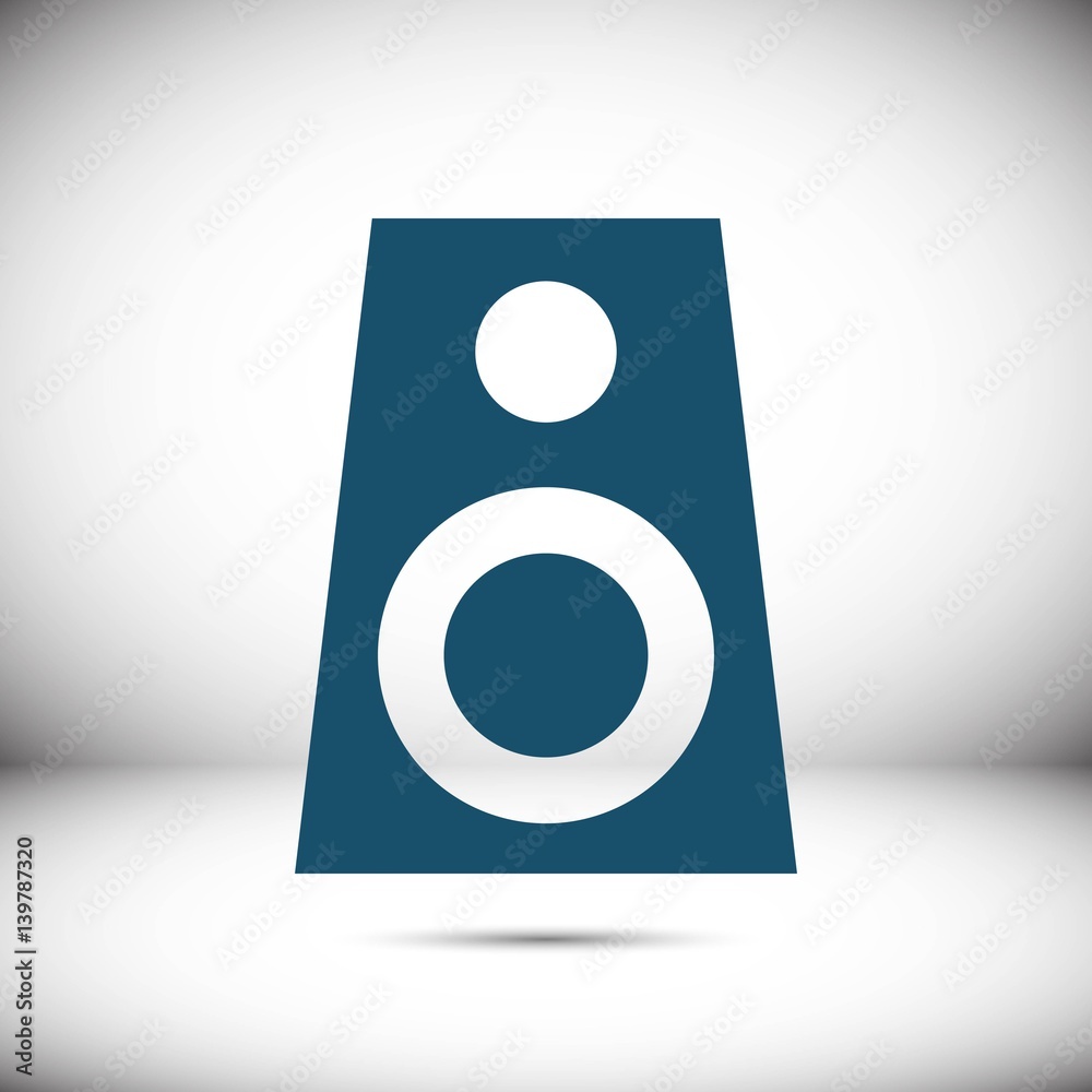 Audio speakers icon stock vector illustration flat design Audio speakers icon stock vector illustration flat design