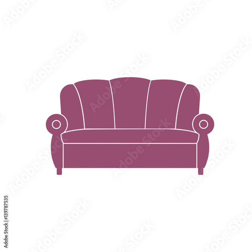 Icon sofa  vector.