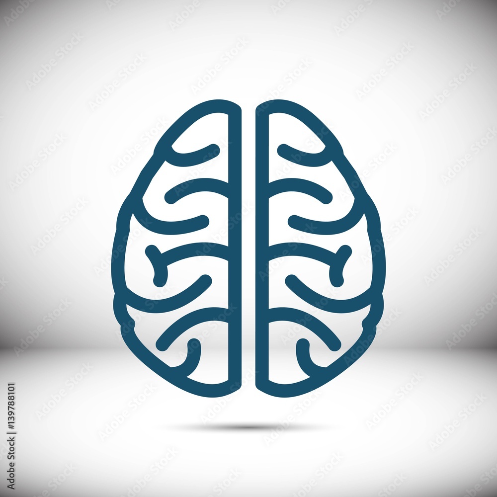 brain icon stock vector illustration flat design brain icon stock vector illustration flat design