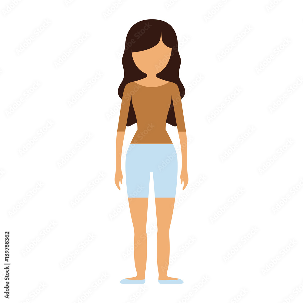 Fototapeta premium character woman faceless image vector illustration eps 10