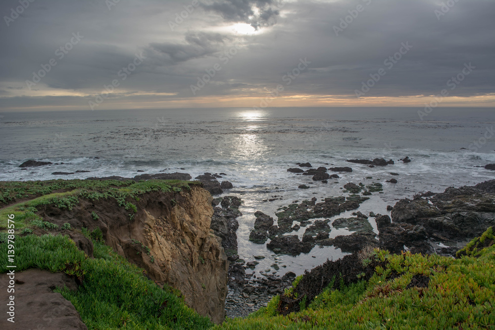 Sunset on beach landscape