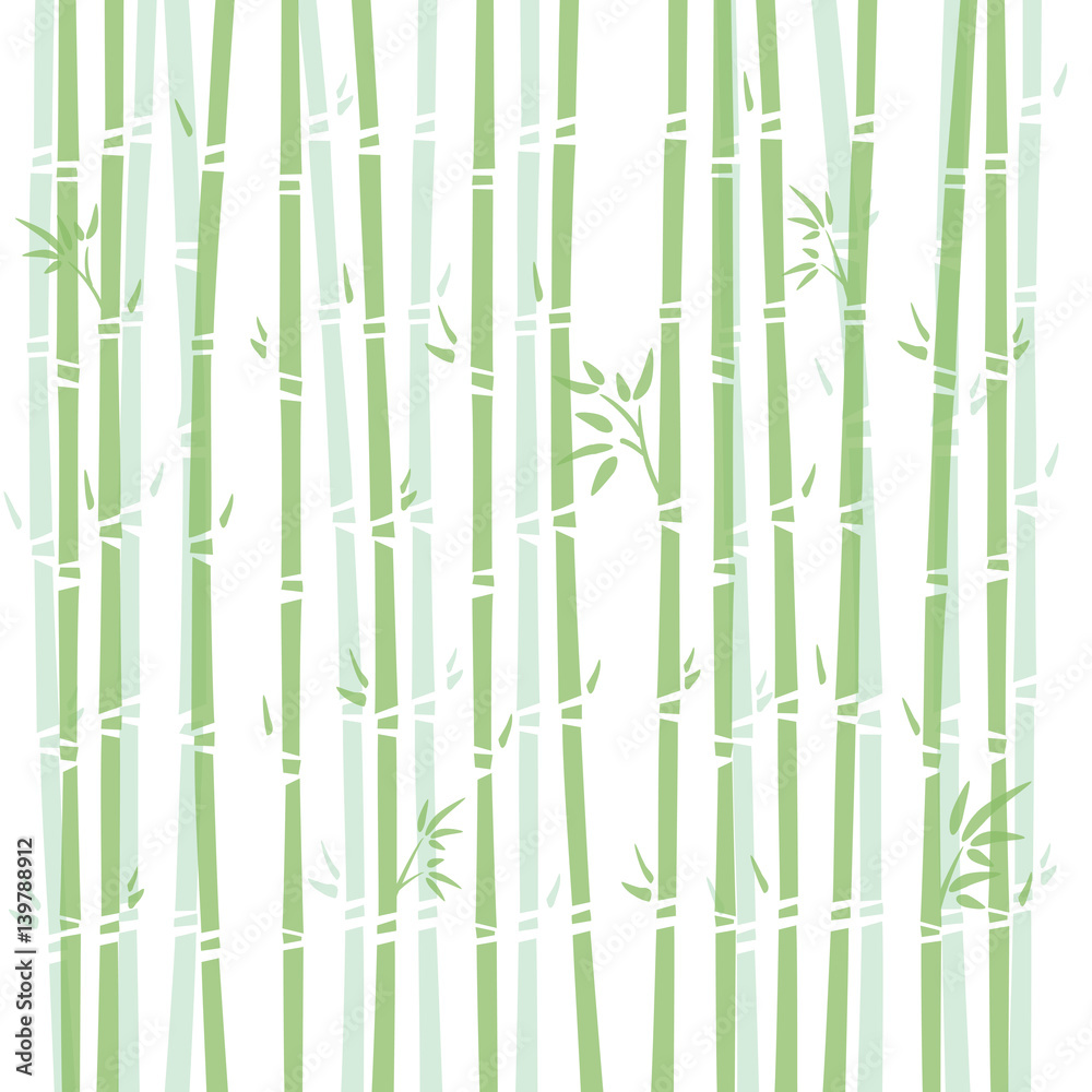 Naklejka Ilustracje w tle Bambus