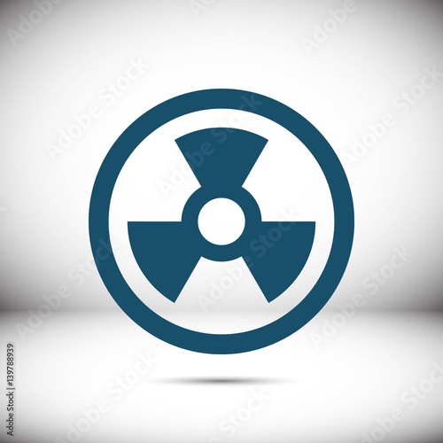 radioactive icon stock vector illustration flat design