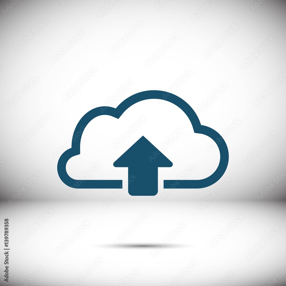cloud upload icon stock vector illustration flat design cloud upload icon stock vector illustration flat design