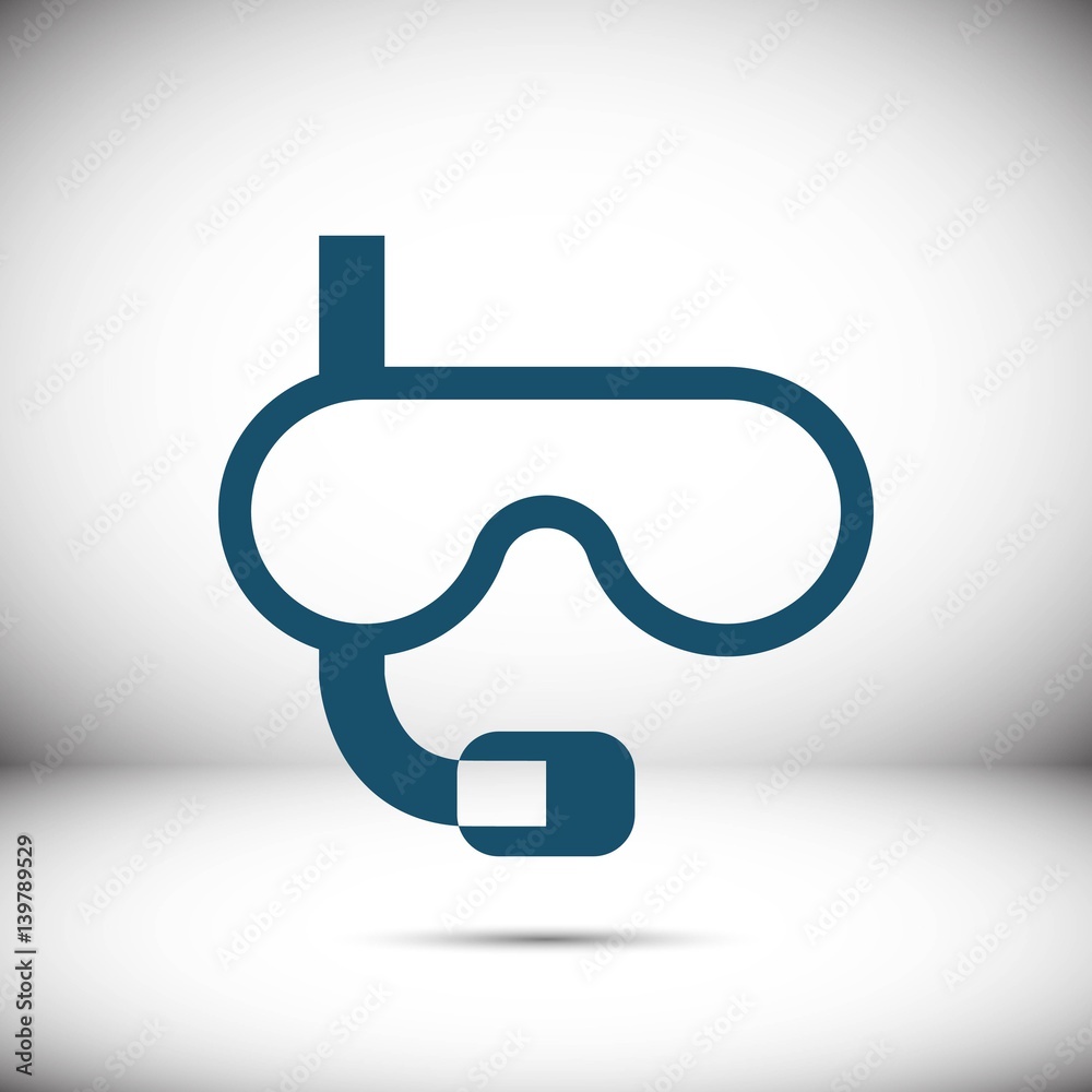 underwater Snorkelling icon stock vector illustration flat design underwater Snorkelling icon stock vector illustration flat design