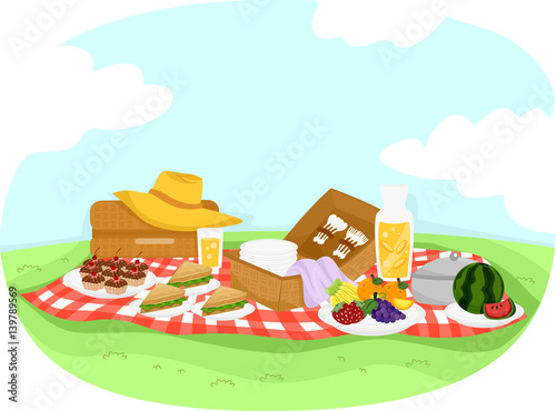 Picnic Food Mat Outdoors