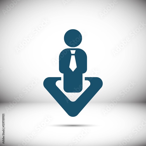 Fototapeta Naklejka Na Ścianę i Meble -  Business people team crowdy walk silhouette concept businesspeople group human resources over world map background vector icon