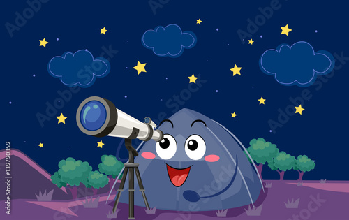 Mascot Tent Telescope Stars