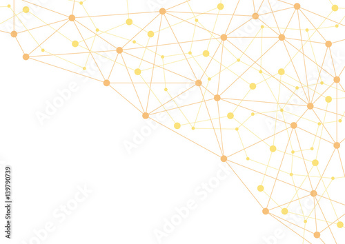 abstract networking web orange yellow connection scheme