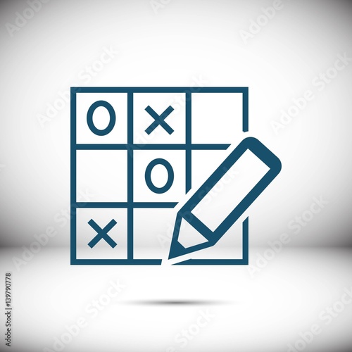 TIC TAC toe icon stock vector illustration flat design