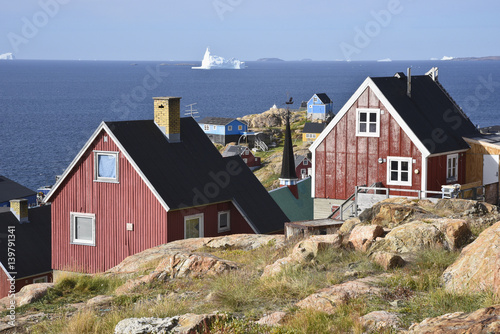 colorful houses in Upernavik, greenland
