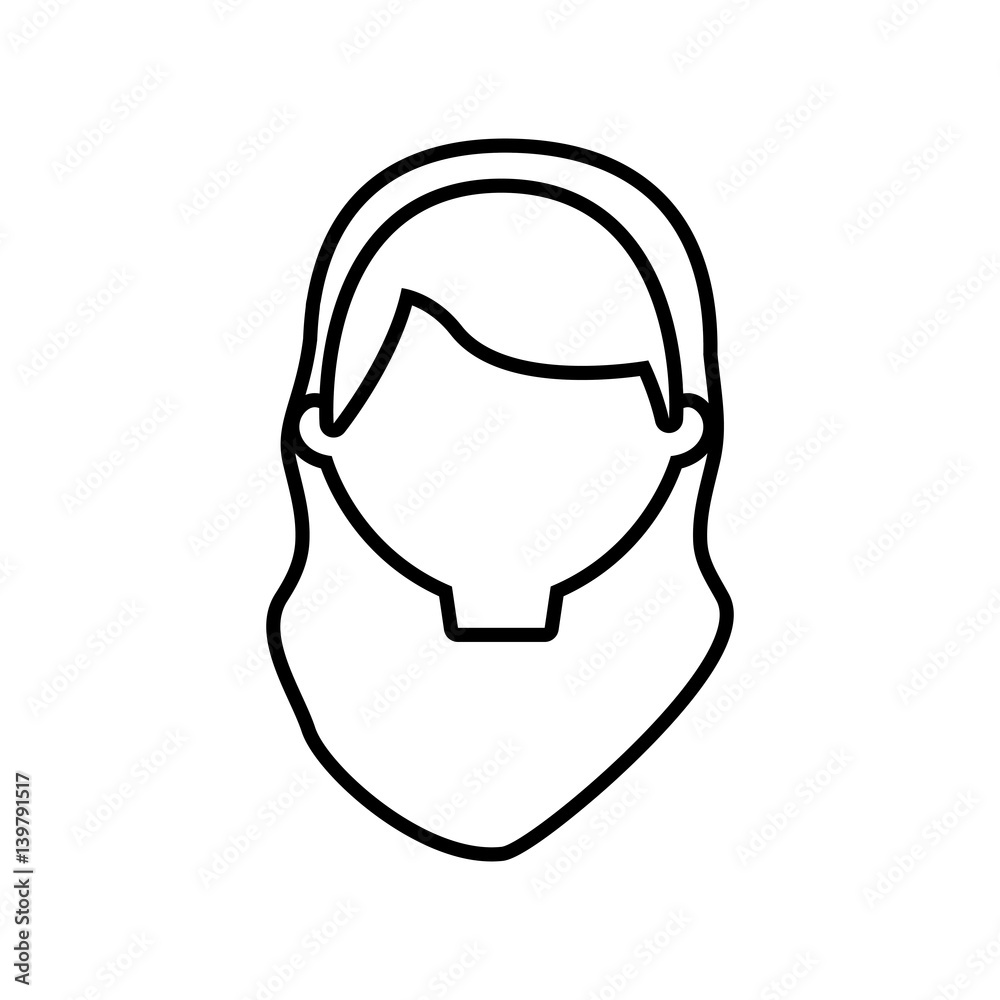 head female girl line vector illustration eps 10 head female girl line vector illustration eps 10