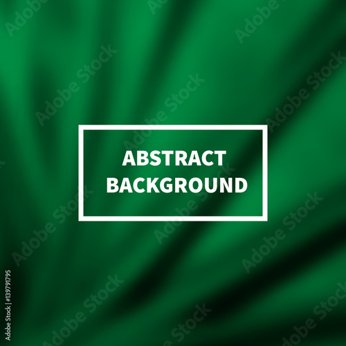 Abstract green silk smooth blurred background