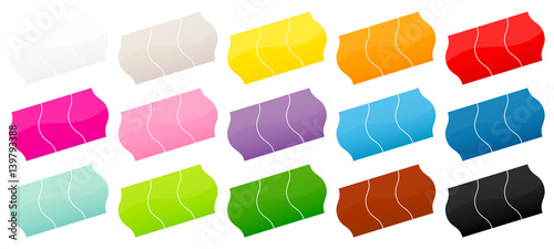 15 Divided Price Tags Sticker Color