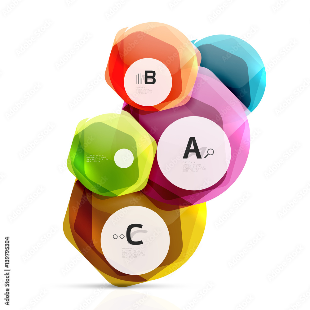 Abstract geometrical hexagon banner Abstract geometrical hexagon banner