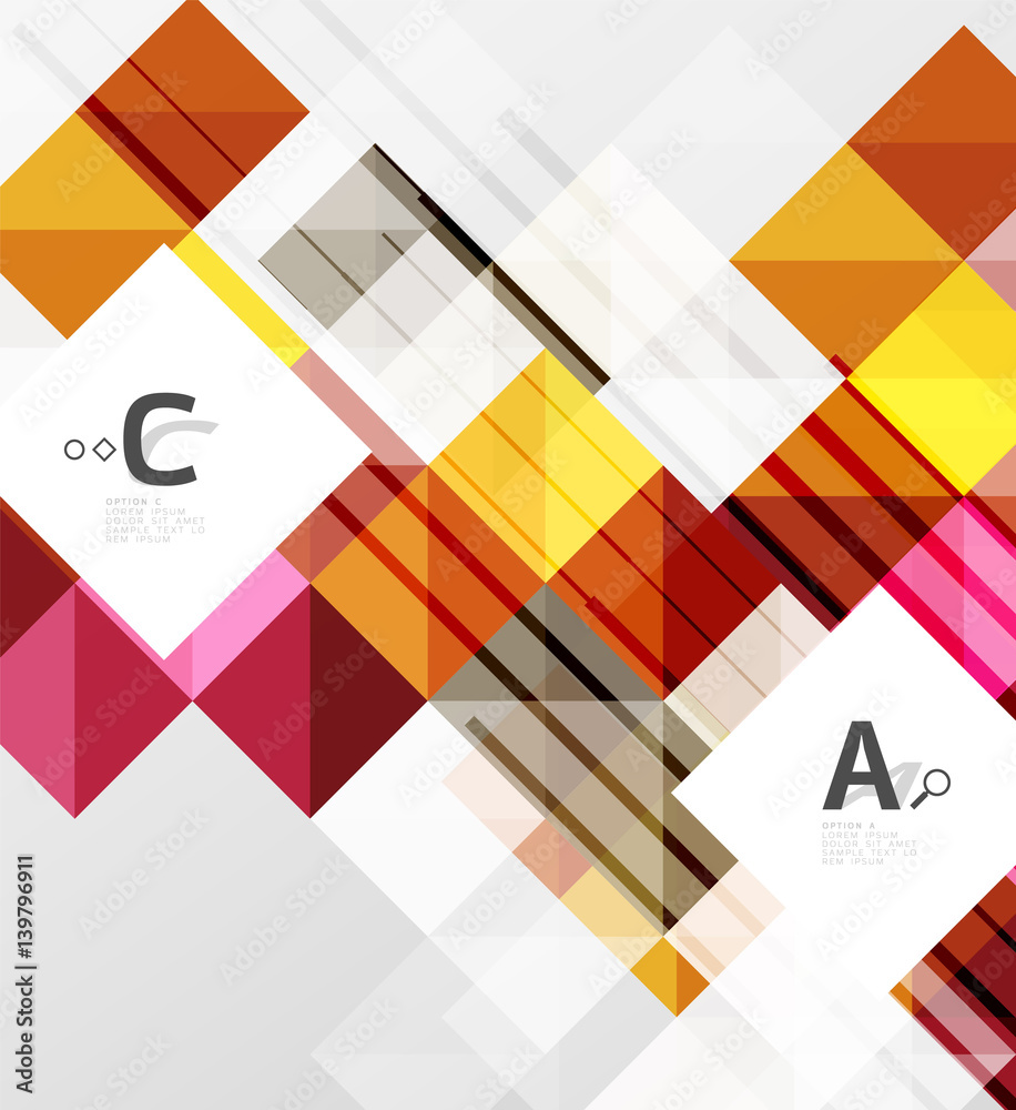 Obraz premium Minimalistic square shapes abstract background