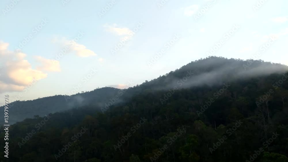 Time lapse The movement of fog through the valley of thailand Time lapse The movement of fog through the valley of thailand