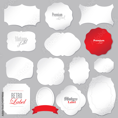 Set of retro labels