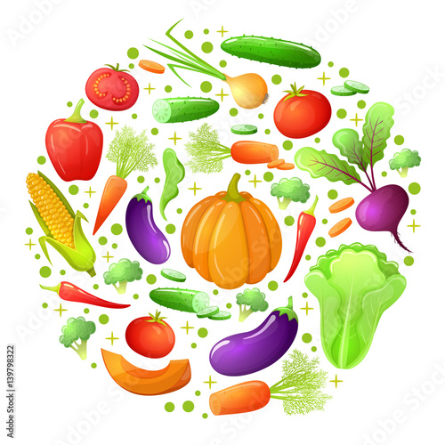Fototapeta Naklejka Na Ścianę i Meble -  Set of vegetables