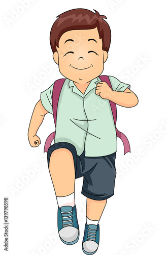 Kid Boy Happy March School