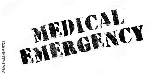 Medical Emergency rubber stamp. Grunge design with dust scratches. Effects can be easily removed for a clean, crisp look. Color is easily changed.