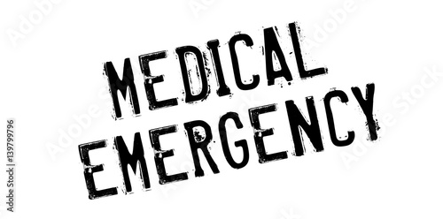 Medical Emergency rubber stamp. Grunge design with dust scratches. Effects can be easily removed for a clean, crisp look. Color is easily changed.