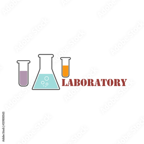 Laboratory equipment vector logo