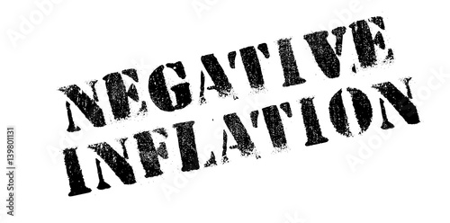 Negative Inflation rubber stamp. Grunge design with dust scratches. Effects can be easily removed for a clean, crisp look. Color is easily changed.