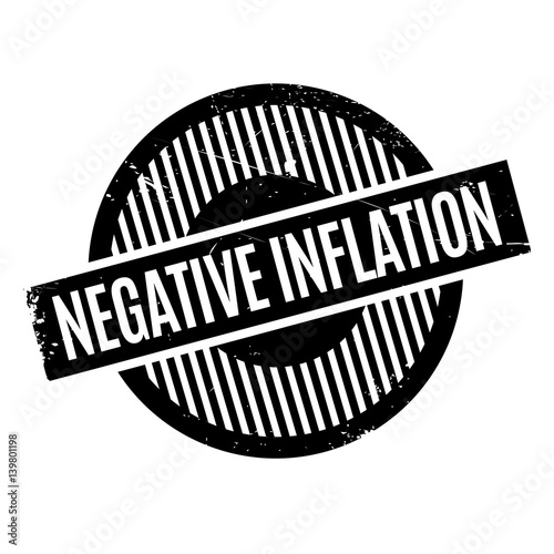 Negative Inflation rubber stamp. Grunge design with dust scratches. Effects can be easily removed for a clean, crisp look. Color is easily changed.