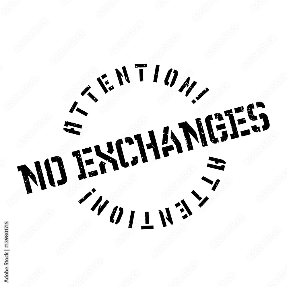 No Exchanges rubber stamp. Grunge design with dust scratches. Effects can be easily removed for a clean, crisp look. Color is easily changed. No Exchanges rubber stamp. Grunge design with dust scratches. Effects can be easily removed for a clean, crisp look. Color is easily changed.