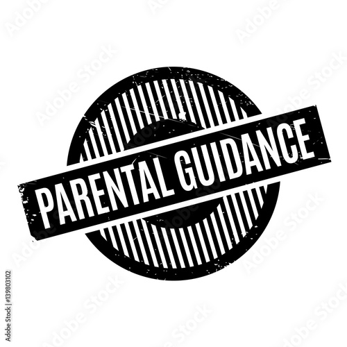 Parental Guidance rubber stamp. Grunge design with dust scratches. Effects can be easily removed for a clean, crisp look. Color is easily changed.
