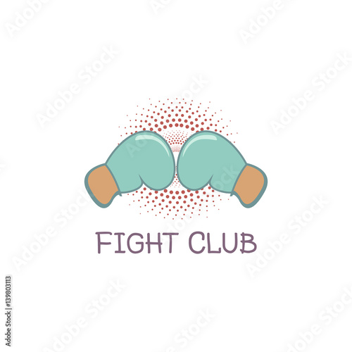 Boxing gloves logo. Fight club.