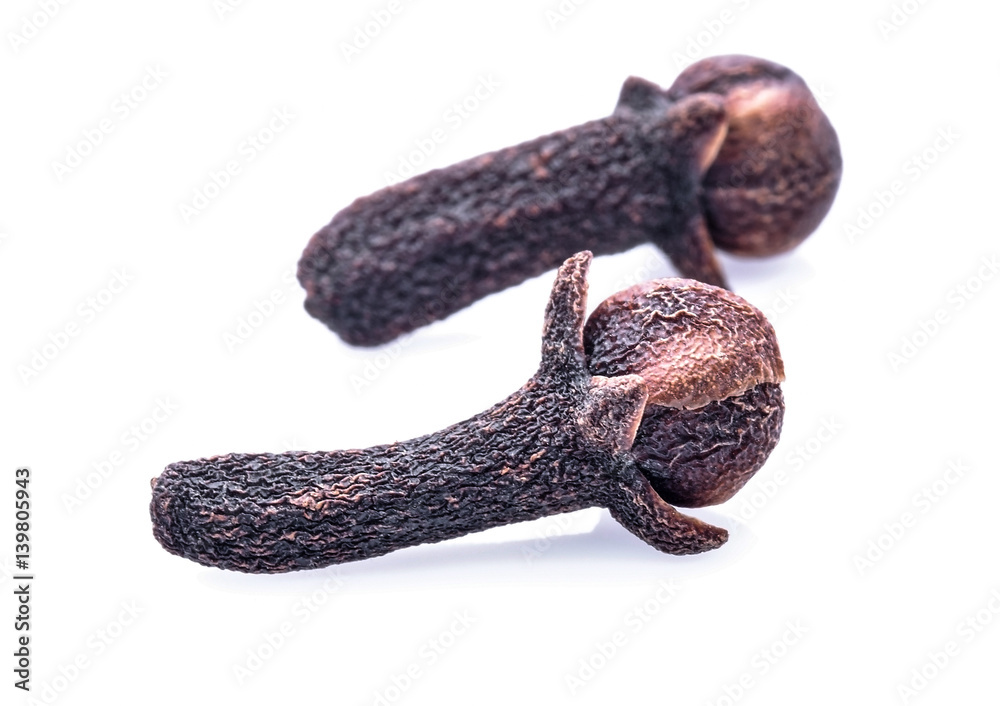 Obraz premium dry cloves on white background