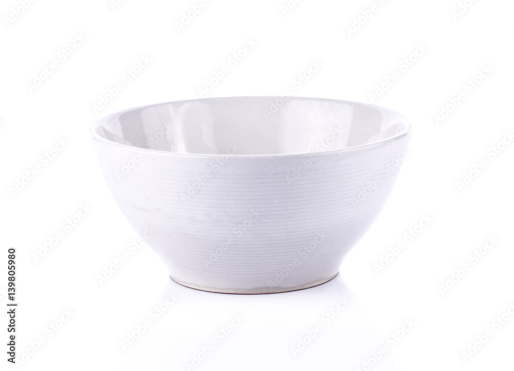 Empty white bowl isolated on white background Empty white bowl isolated on white background